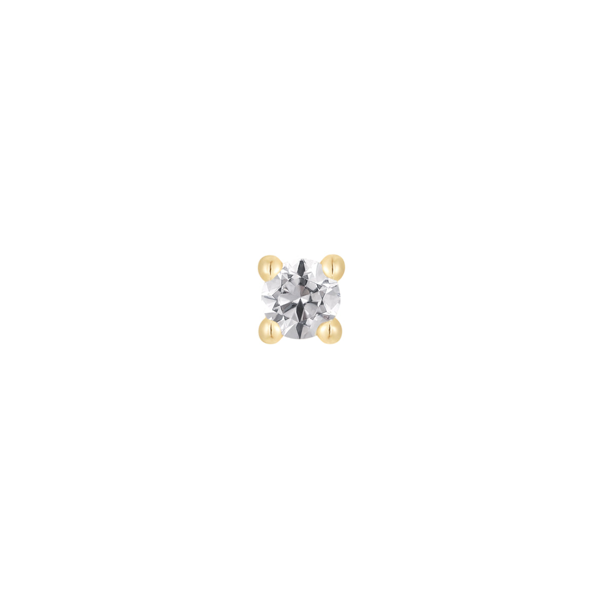 Swarovski Crystal Prong - 14K Yellow Gold / 1.5mm