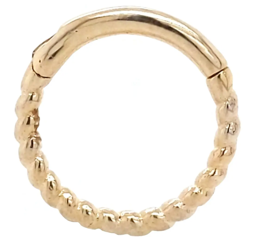 14K Braided Hinge Ring