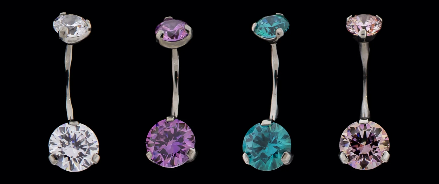 Circular Prong Set Navel - Violet