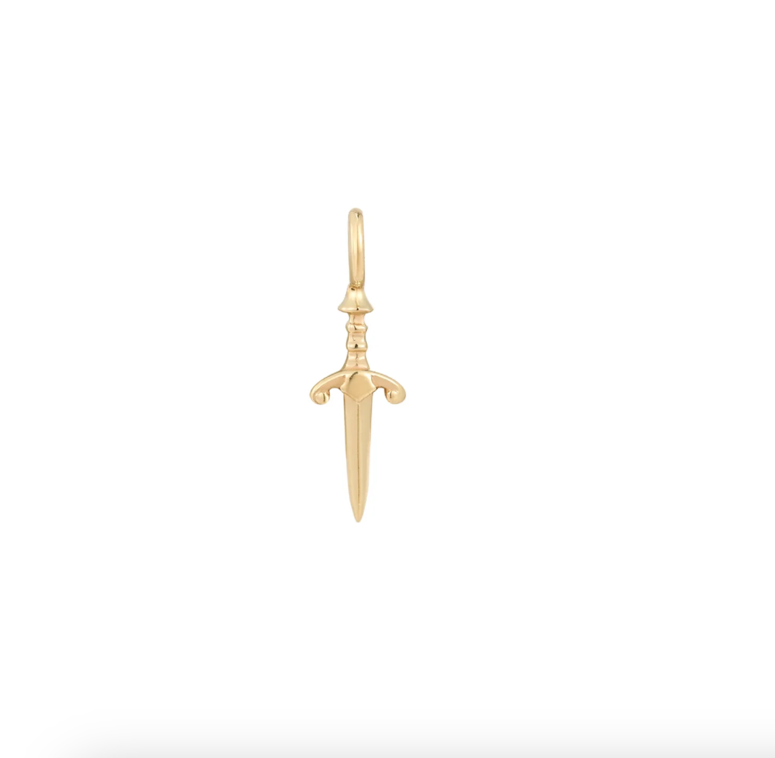 Blade - Pendant Charm - 14k Yellow Gold - Buddha Jewelry Organics