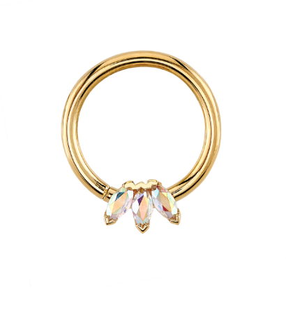 BVLA Marquise Fan Ring - 14K Yellow Gold 11/32 Fixed ring