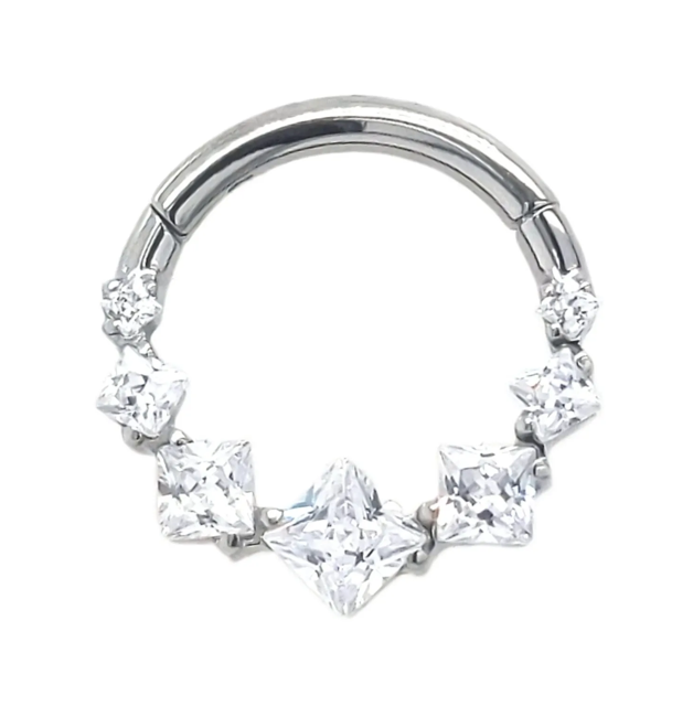 Implant Grade Titanium Clicker - 16g, 5/16 Princess Cut