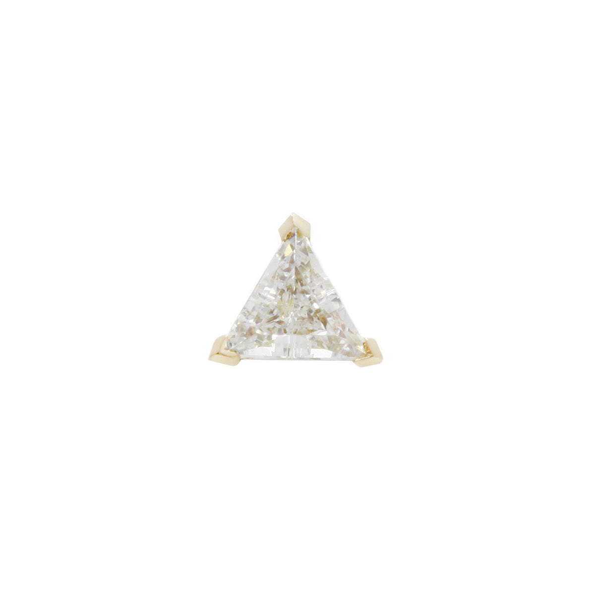 Trillion - CZ - 14K Yellow Gold / Small