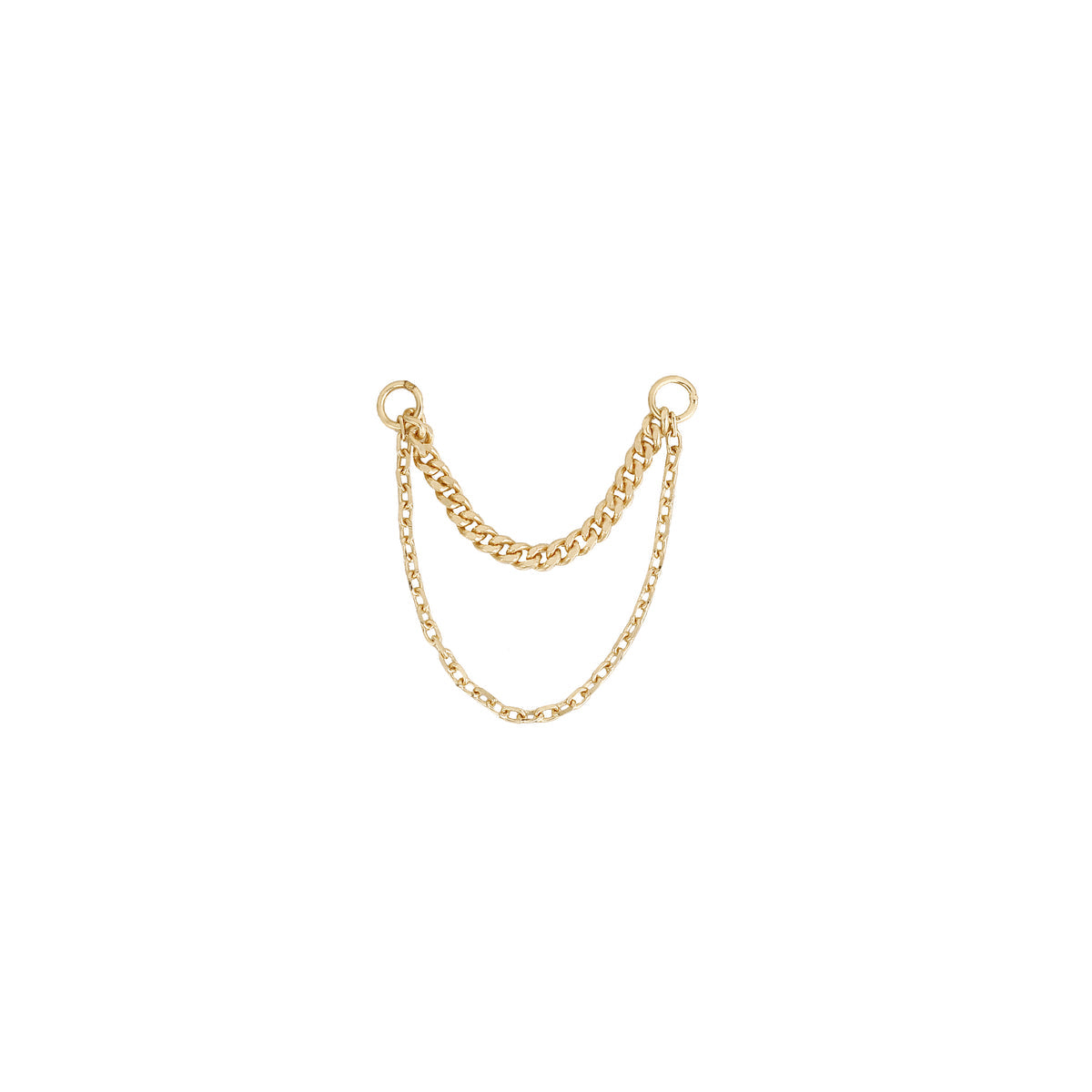 Diamond Cut + Side - Chain 14K Yellow Gold - Buddha Jewlery Organics