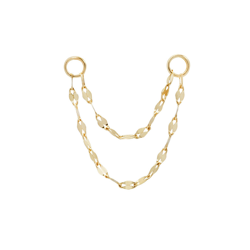 Double Tile Chain - 14K Rose Gold - Buddha Jewelry Organics