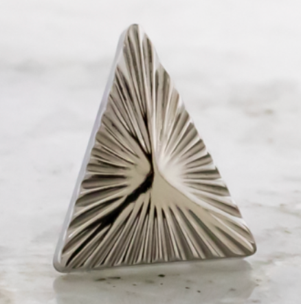 Titanium - Radial Textured Pyramid 8MM