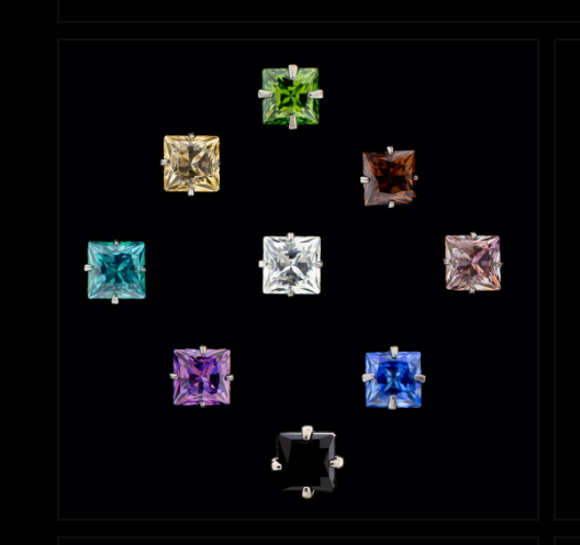 Titanium - Square Cut - 4MM  MORGANITE