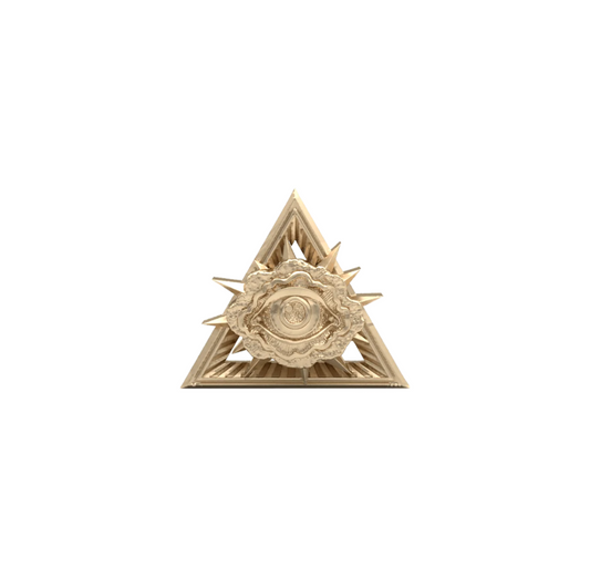 Eye of D Triangle Theadless End - 14k Yellow Gold - Anatometal