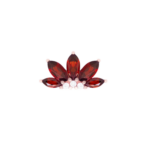 Valentina - Garnet - 14k Gold - Threadless End - Buddha Jewelry Organics