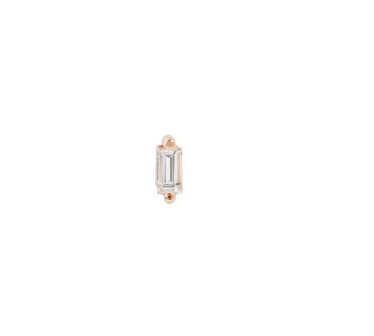 Paris - White Topaz - 14k Rose Gold Threadless End - Buddha Jewelry Organics